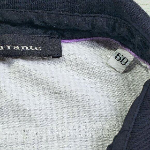 Ferrante Button-Up Black & White Checkered Collared Shirt, Small - Picture 9 of 9